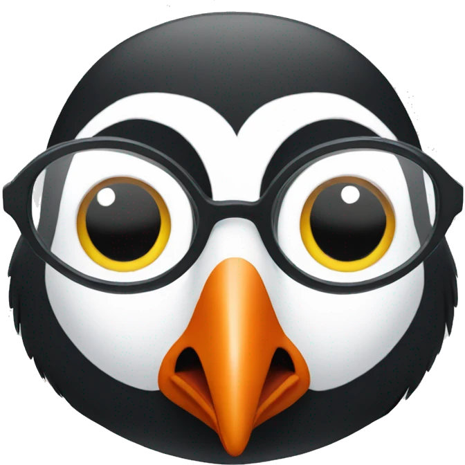 puffin with glasses emoji