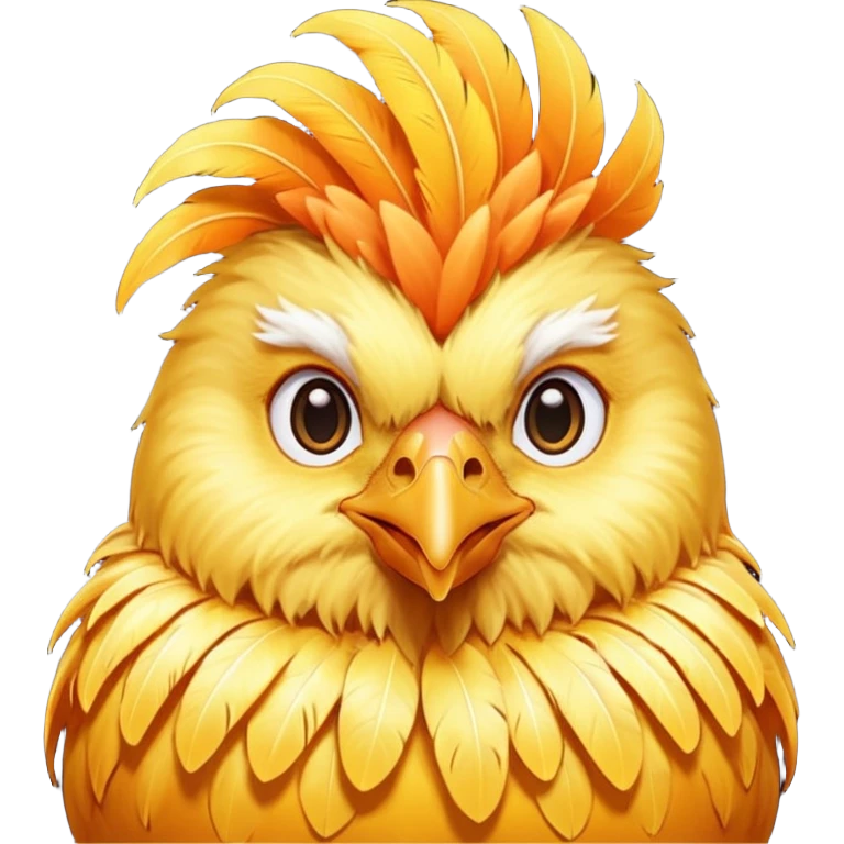 Orange colored chicken 🐥  emoji
