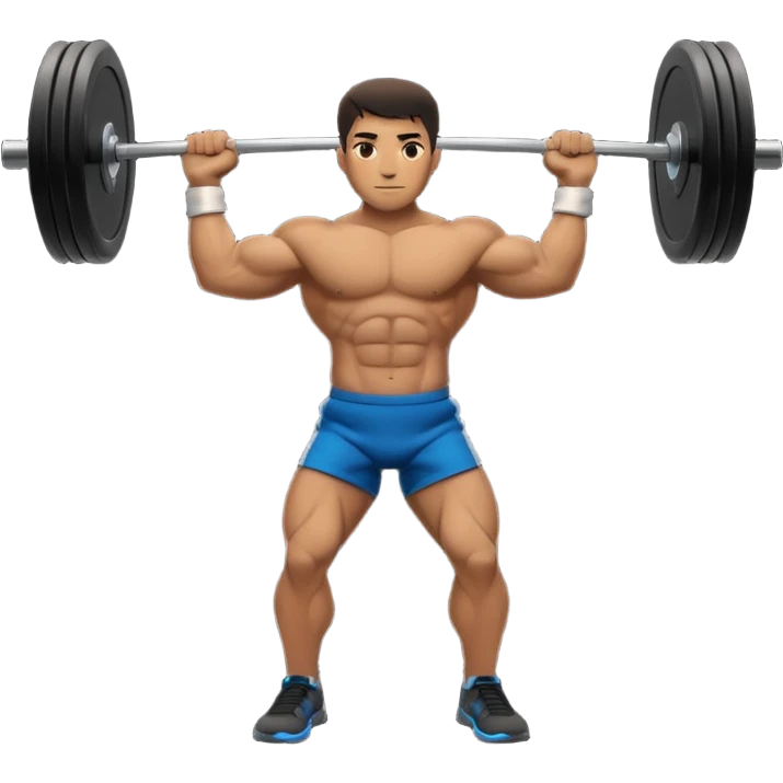 silhouette lifting a light barbell emoji