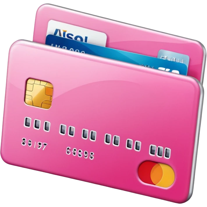 mix pink and white bank and credit card emoji