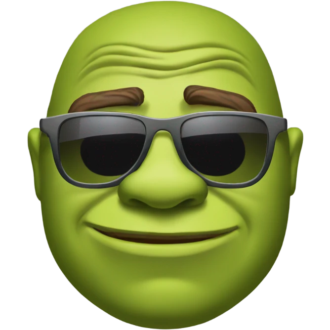 Shrek wearing sunglasses emoji