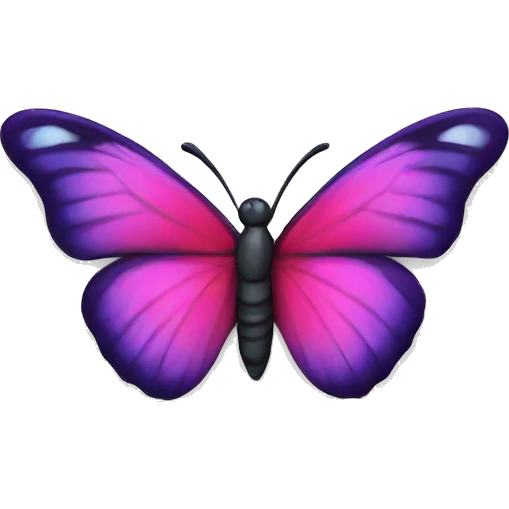butterfly and heart emoji
