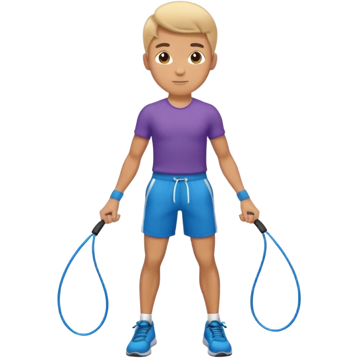 Boy with single Skipping Rope emoji
