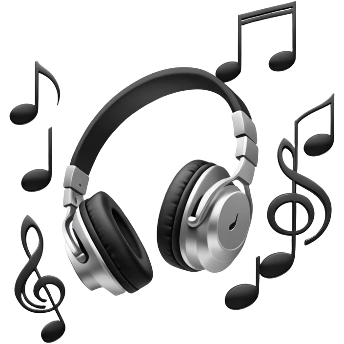 Musical notes and headphones emoji