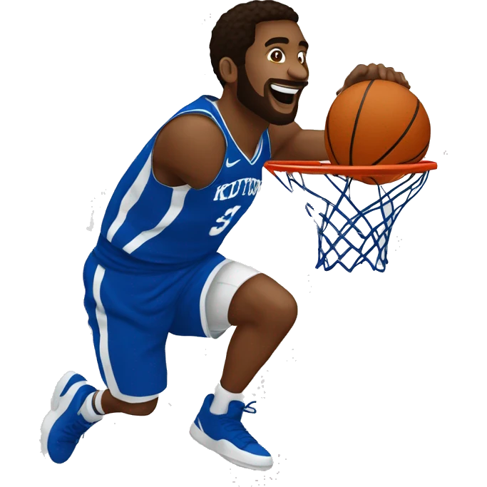 Kentucky basketball player dunking on the south eastern conference  emoji