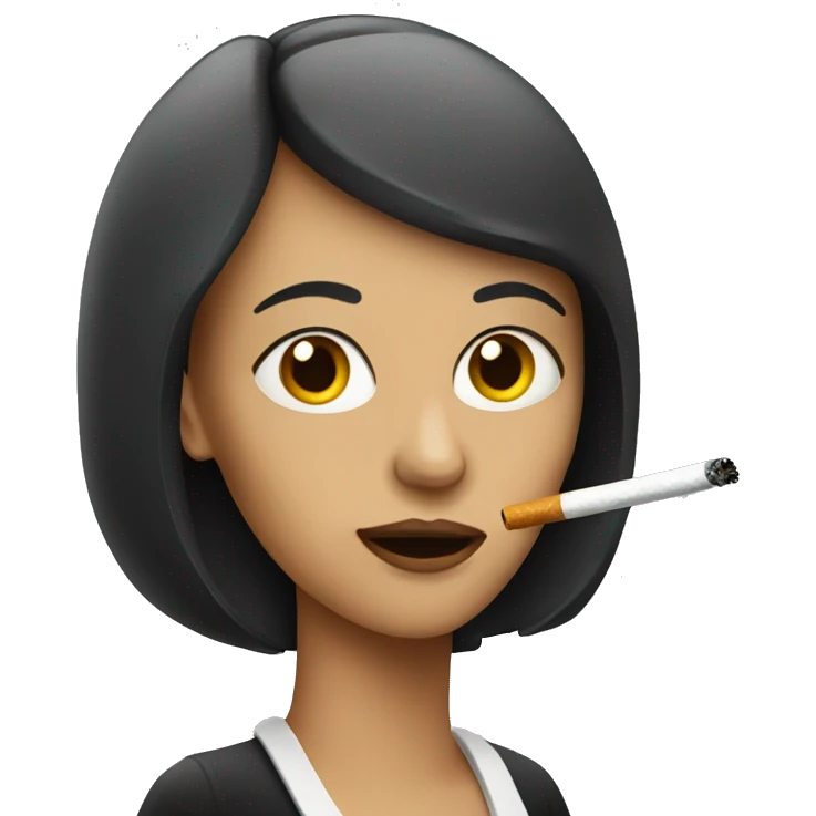lady smoking a cigarette emoji