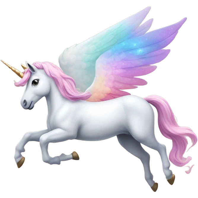 Unicorn flying emoji