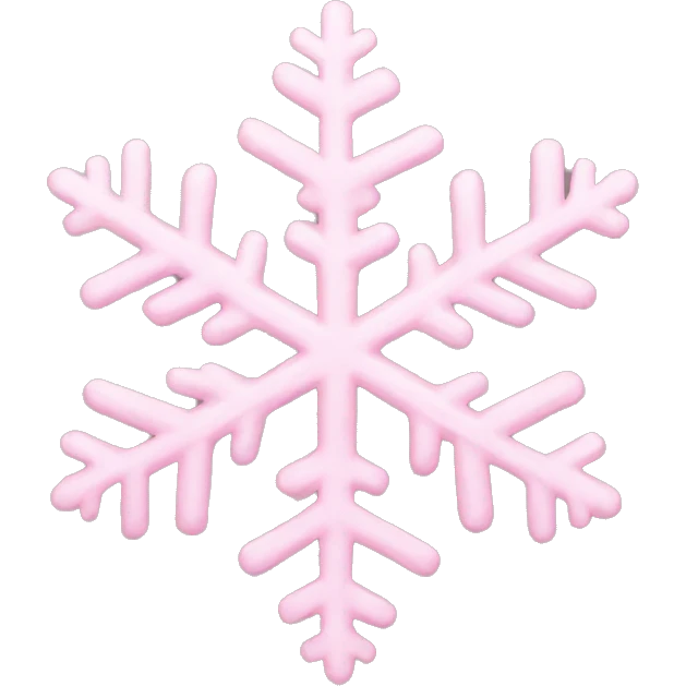 pastel pink snowflake  emoji