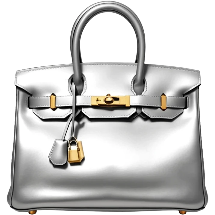 hermes birkin silver color gold hardware emoji