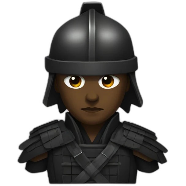 Black samourai emoji