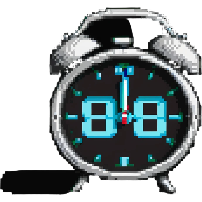 alarm clock with discount percentage emoji