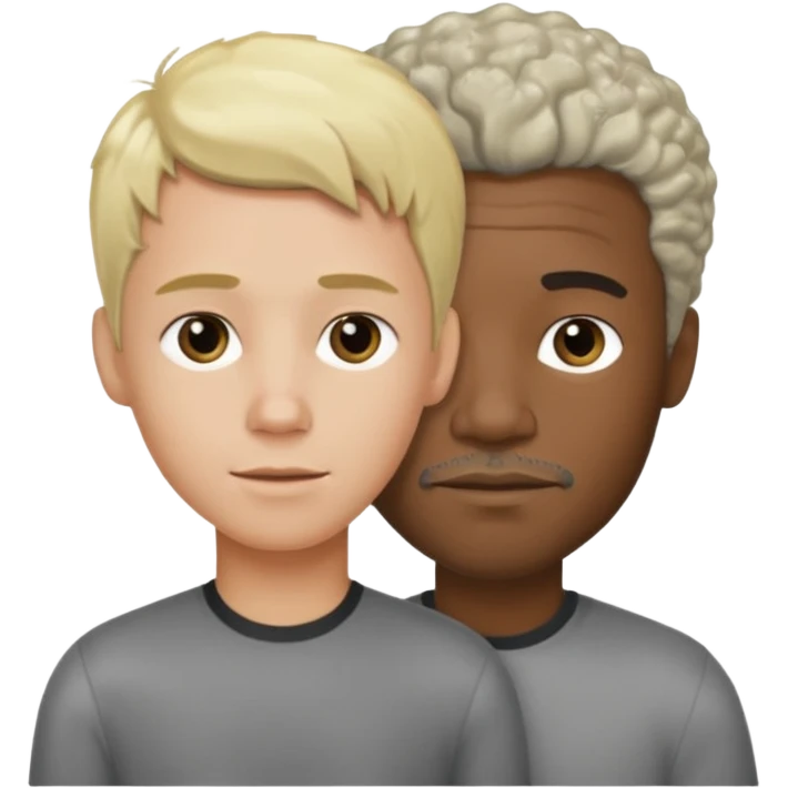 Black man salt n pepper hair with younger blonde  emoji