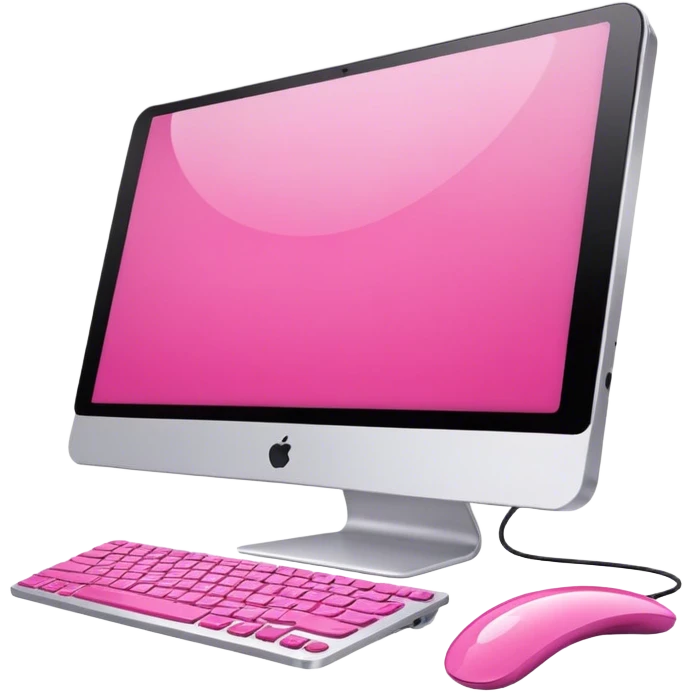 Pink computer emoji