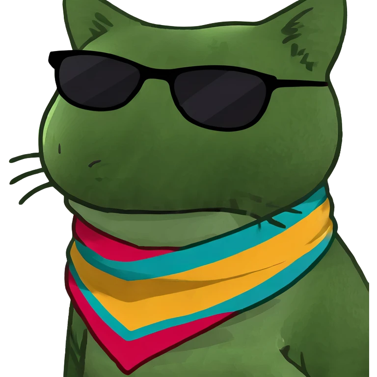 Cat with sunglasses emoji