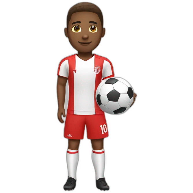 Red White soccer Player emoji