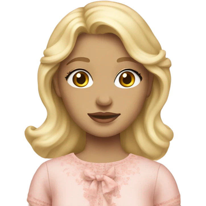 Blonde Girl in loveshackfancy emoji