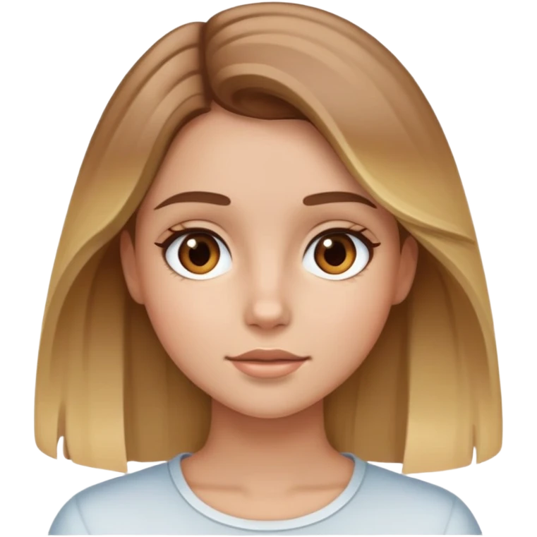 Clean girl pretty with brown hair and blonde highlights  emoji