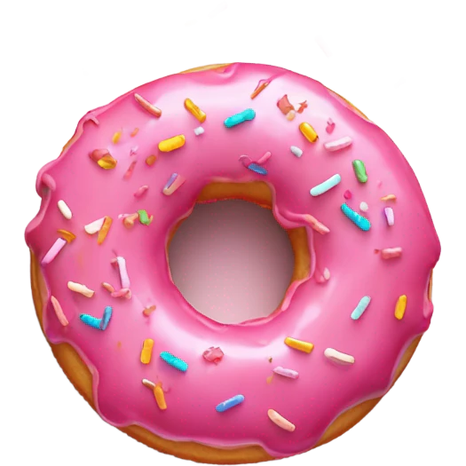 Pink Glazed Donut emoji