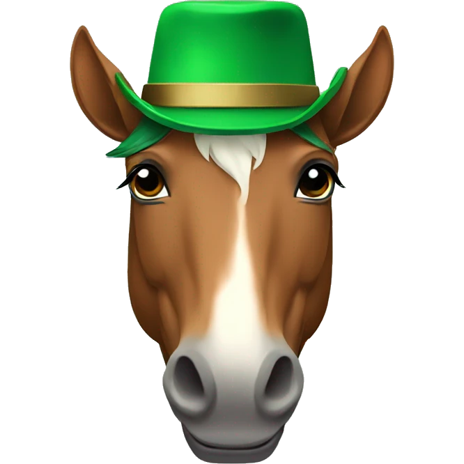 Horse with a green hat emoji