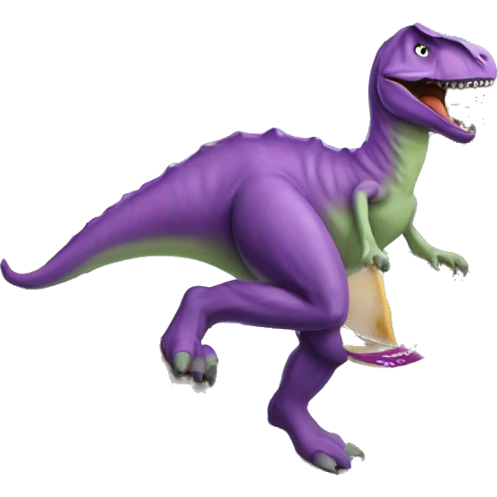 dino climbing tree eating taco bell emoji