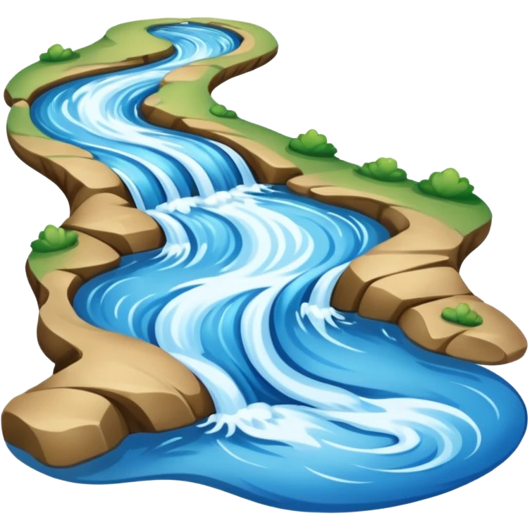 A flowing river emoji