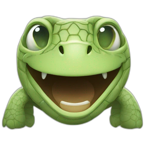 Tortue et rire emoji