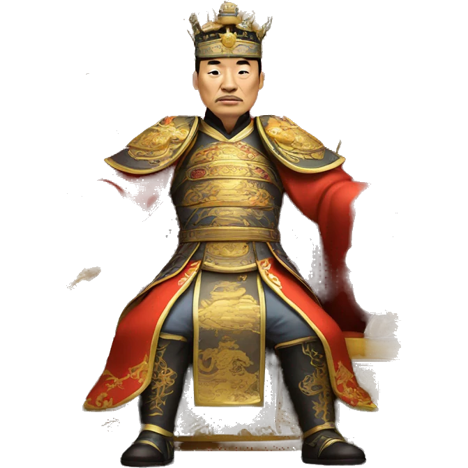 Chinese emperor on a throne  emoji
