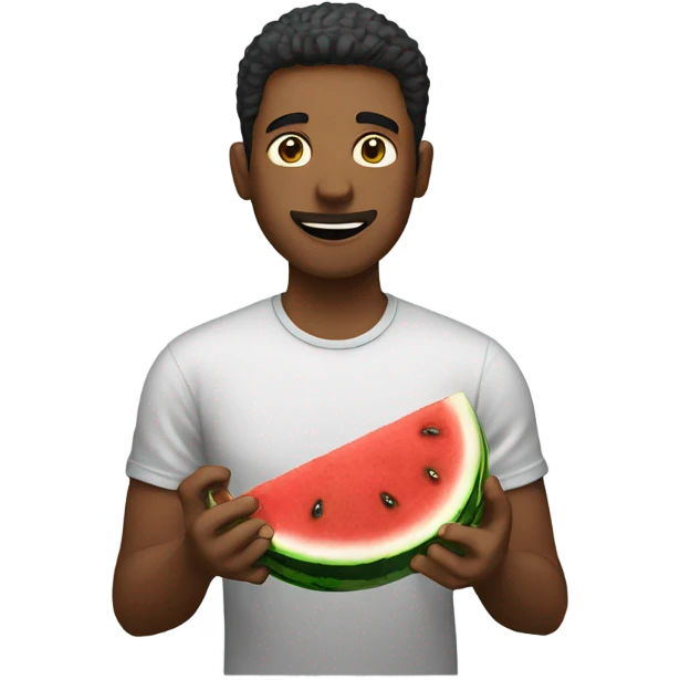  guy eating watermelon  emoji