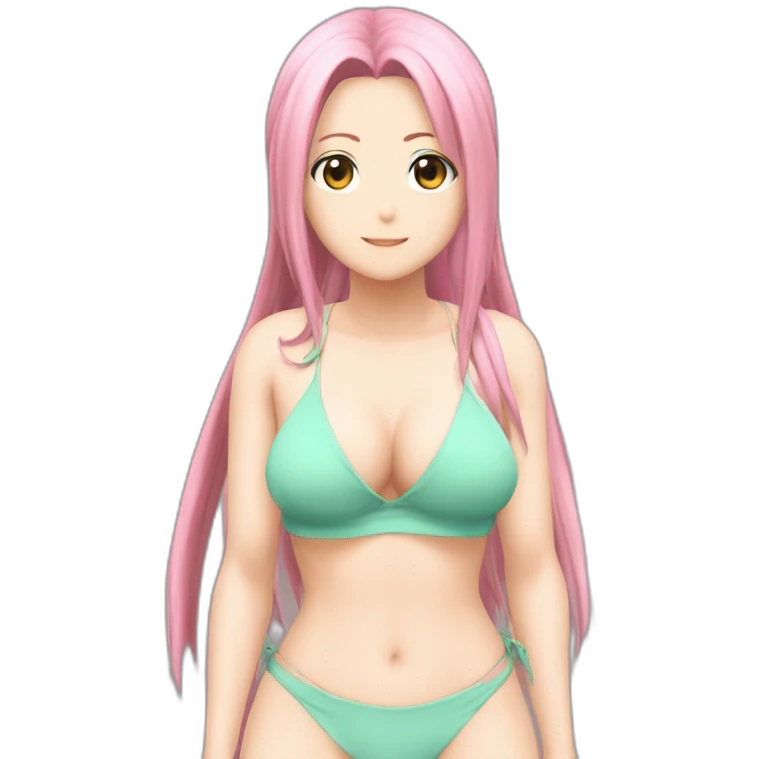 sakura haruno full body pawg micro bikini back focus but emoji