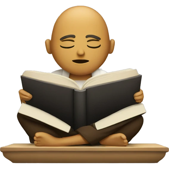 a zen person studying  emoji
