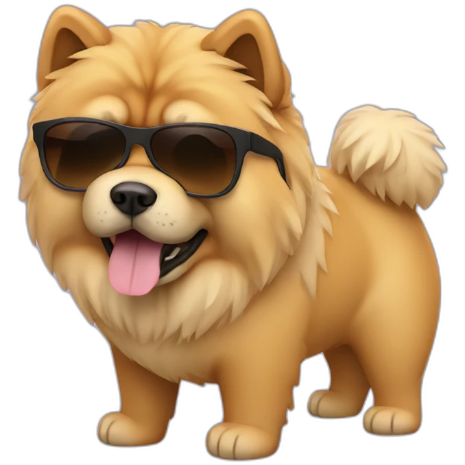 chow chow sunglasses full body emoji