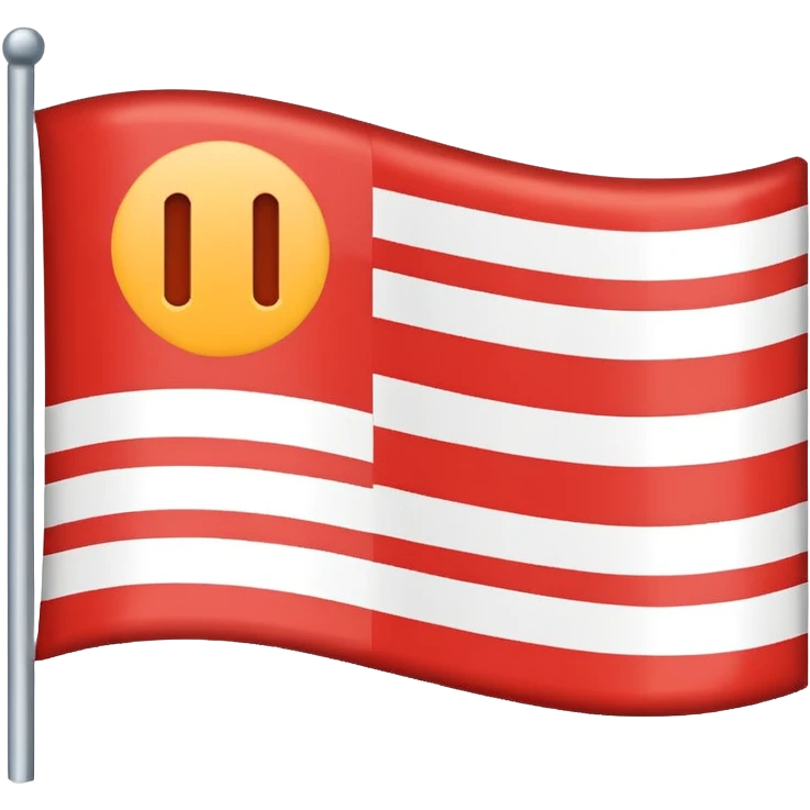 A simple flag with black and white horizontal lines, without any stars and black part emoji