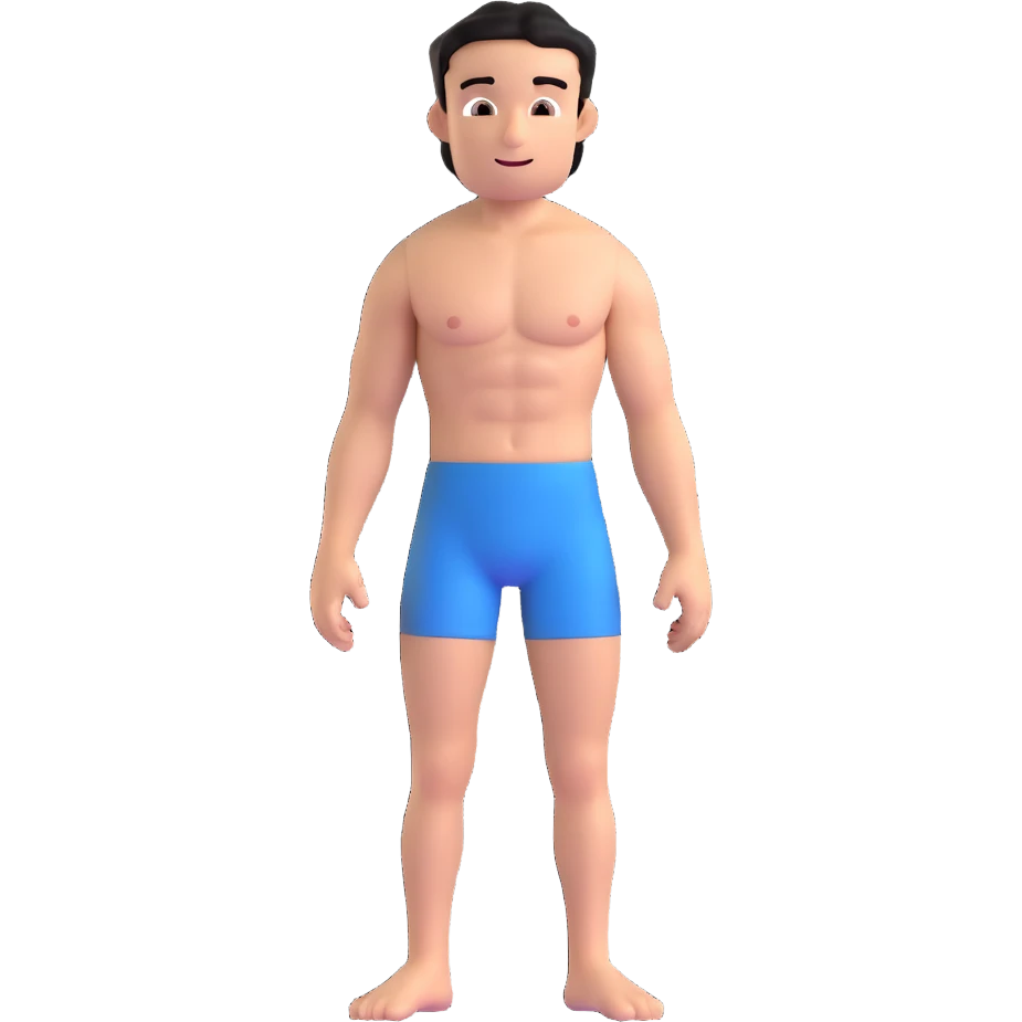 thin shirtless character emoji