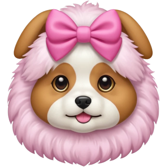 Dog with pink bow emoji