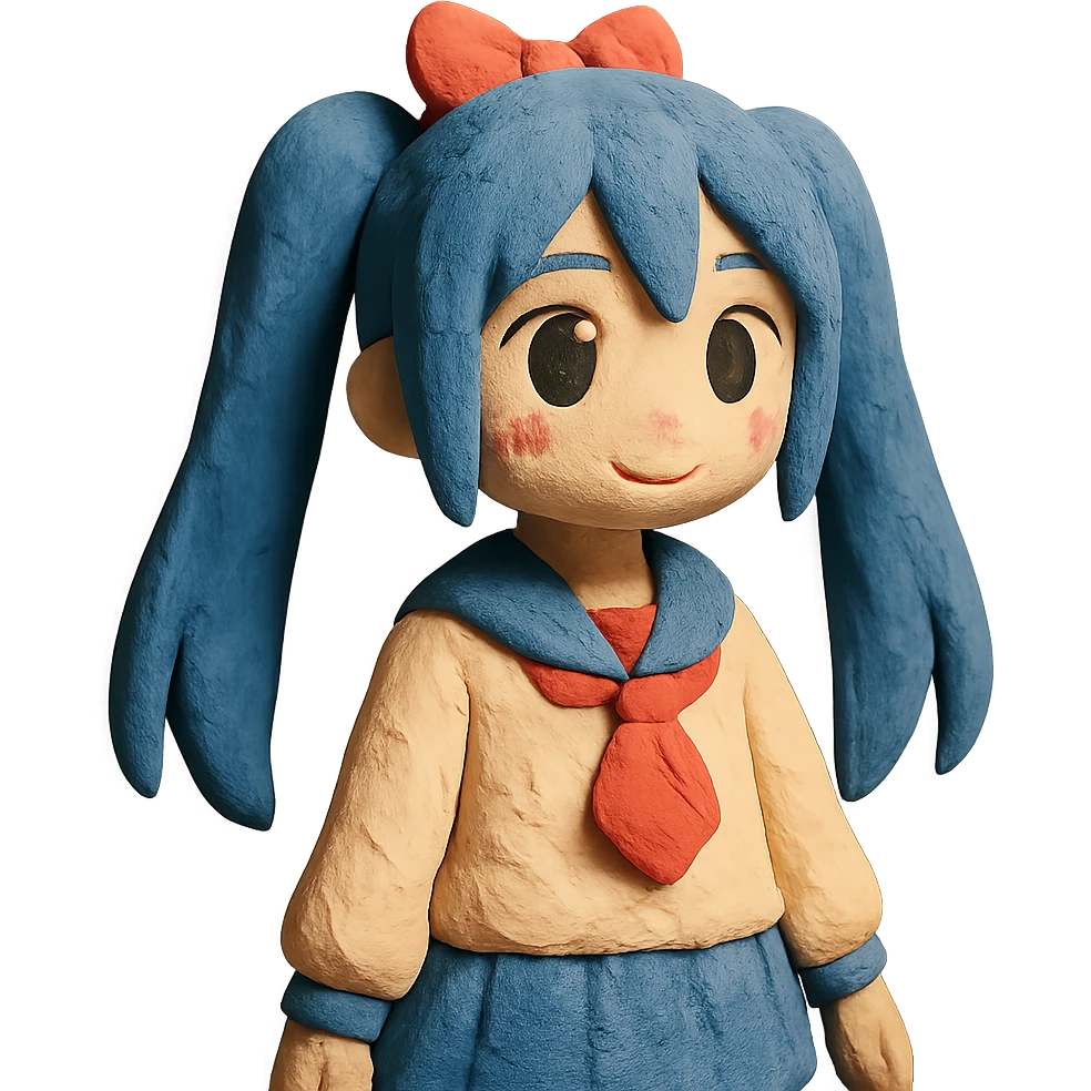 claymation style anime character emoji