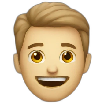 A guy programmer with hungry emoji