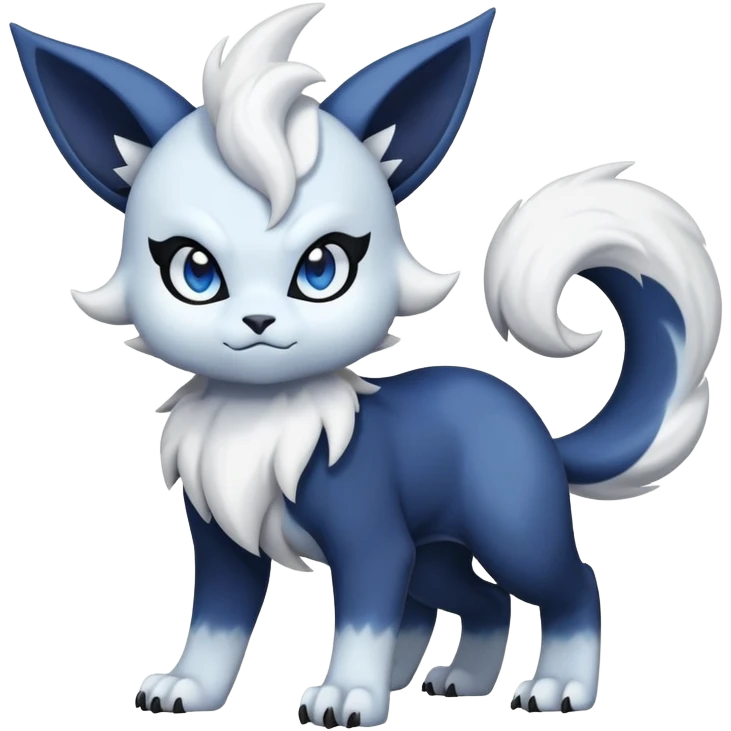 Absol-Meowstic-Fakémon-hybrid-creature (full body)  emoji
