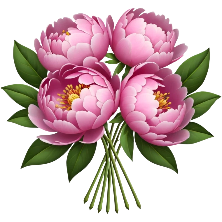 Create a peony bouqet emoji