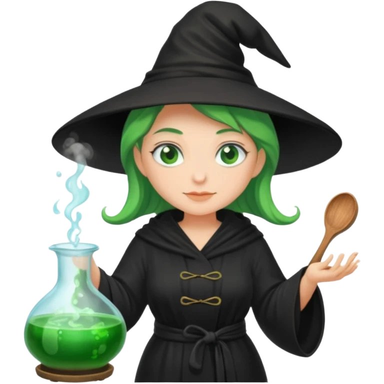 green witch cooking potion emoji