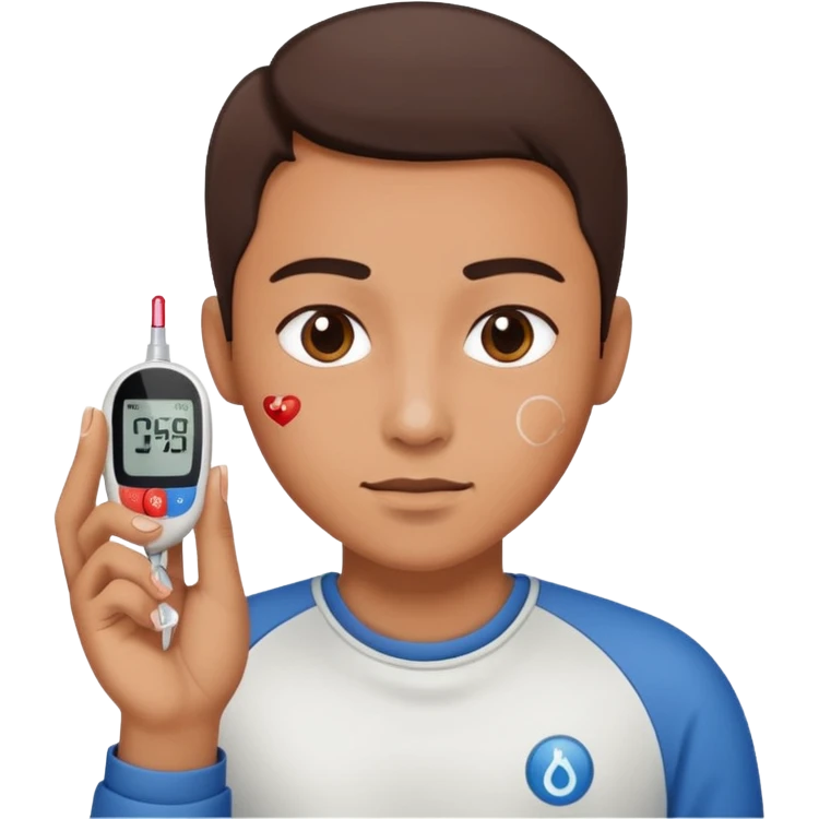 diabetes meter hand test finger blood emoji
