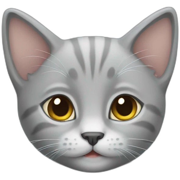 Grey kitten emoji