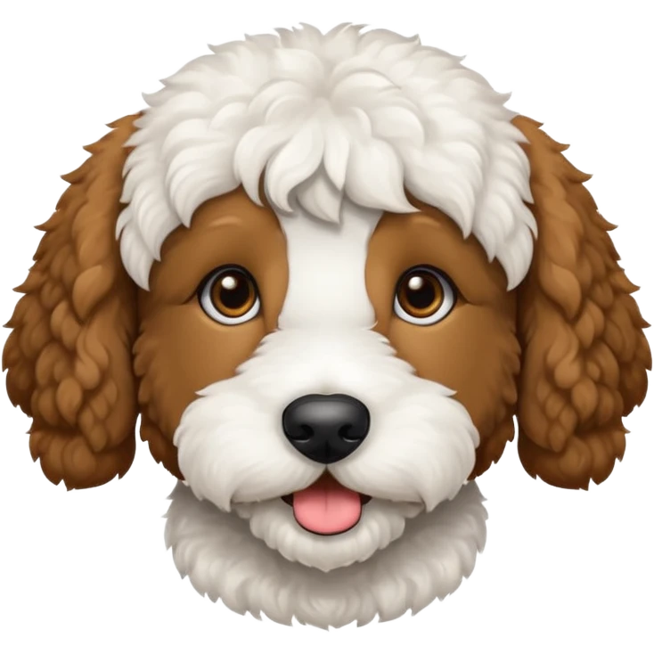 a white and black goldendoodle emoji
