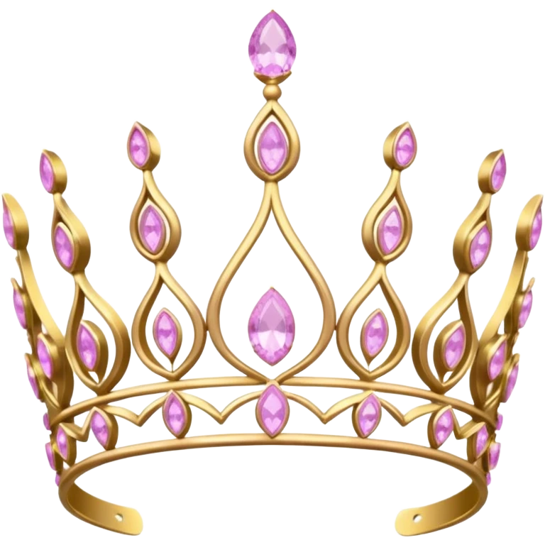 Royal tiara with kunzite stones  emoji