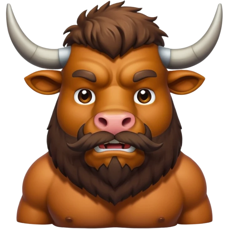 bearded ox emoji