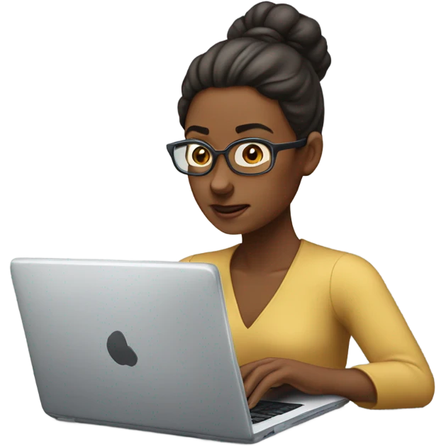 woman using a laptop emoji