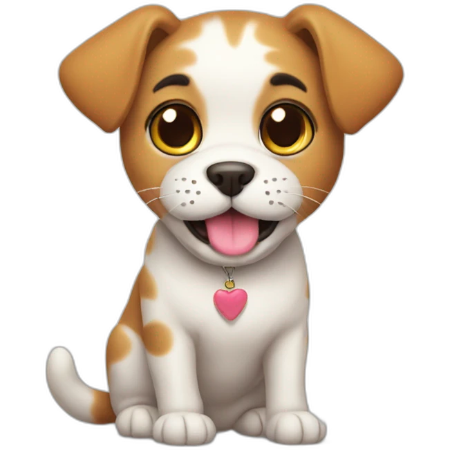 Cat lovely dog emoji