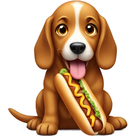 dog with hot dog  emoji