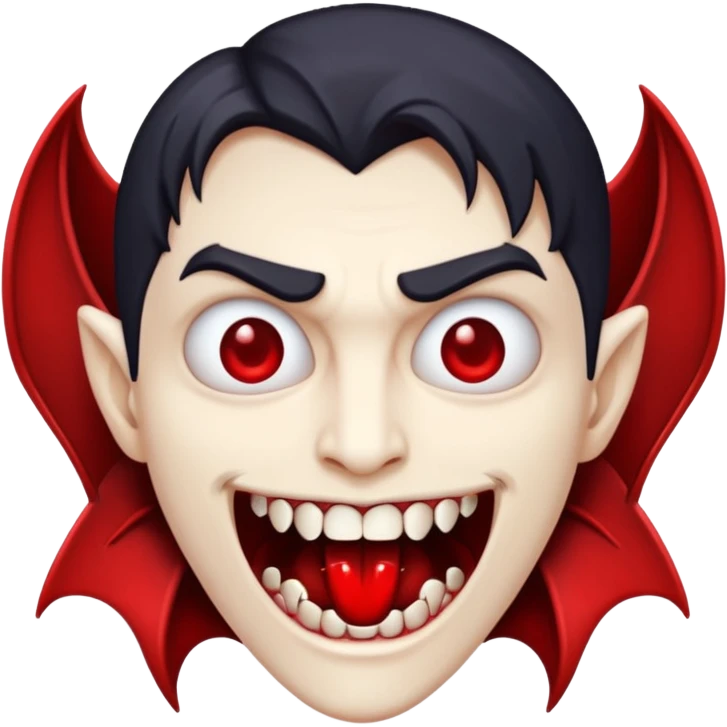 vampire emoji with freeforms and blood  emoji