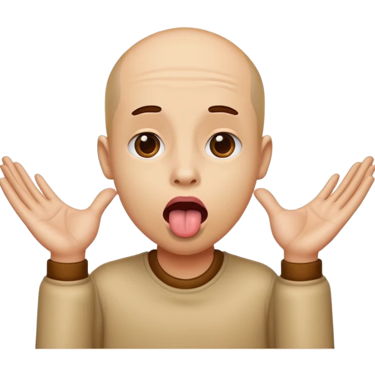 tongue out with hands to the side emoji