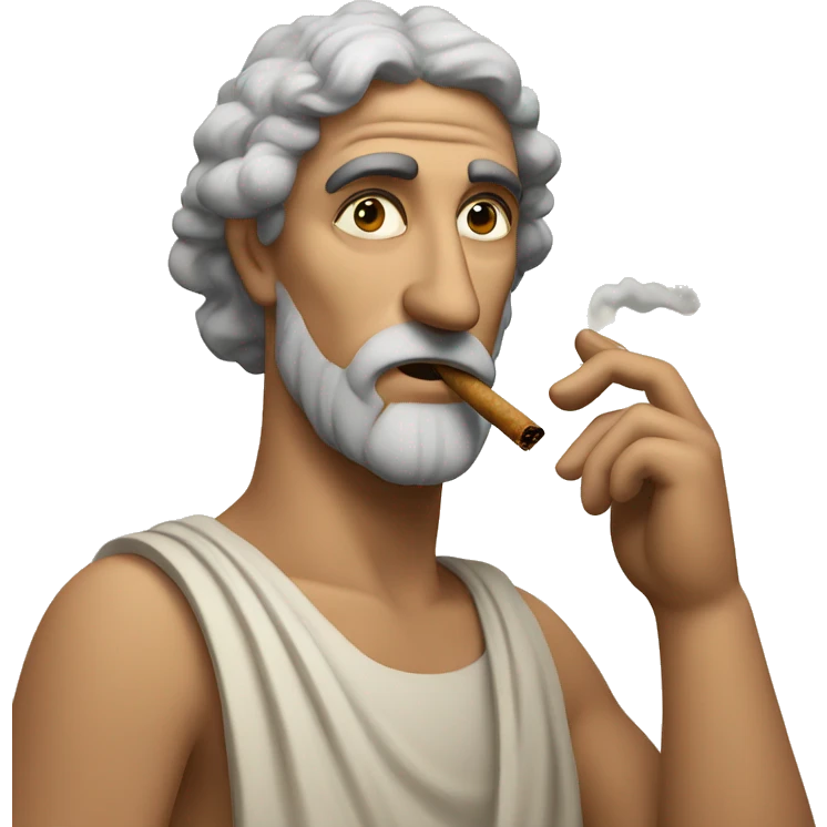Greek man smoking emoji